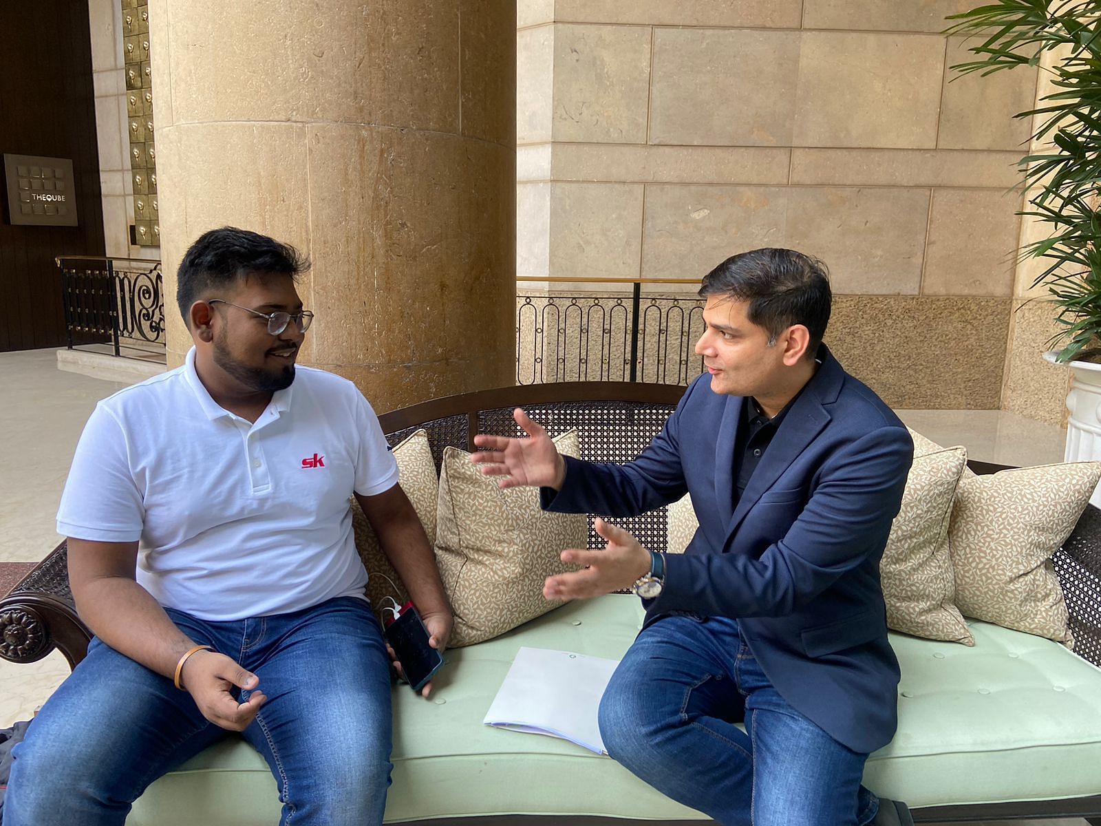 Mr. Pujan Chadha with Sportskeeda's Suryadeepto Sengupta (Image via Sportskeeda)